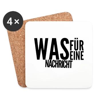 die Nachricht kommt unerwartet - Untersetzer (4er-Set) - Weiß - Vorne