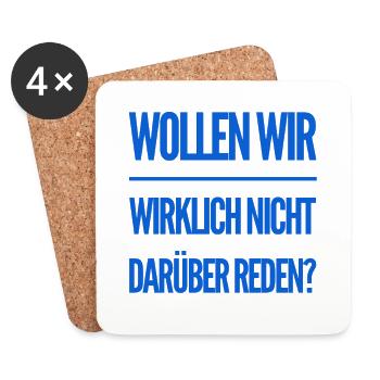 darüber reden - Untersetzer (4er-Set) - Weiß - Vorne