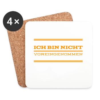 ich bin nicht voreingenommen - Untersetzer (4er-Set) - Weiß - Vorne