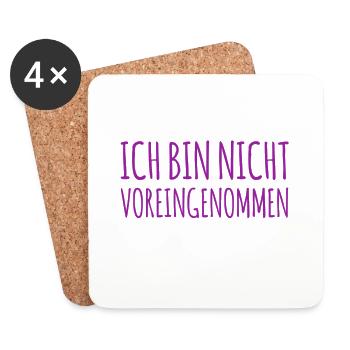 keinen Bock auf Vorurteile - Untersetzer (4er-Set) - Weiß - Vorne