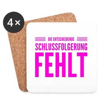 die entscheidende Schlußfolgerung fehlt - Untersetzer (4er-Set) - Weiß - Vorne