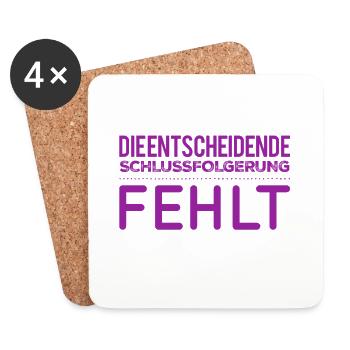 was ist deine Schlußfolgerung? - Untersetzer (4er-Set) - Weiß - Vorne