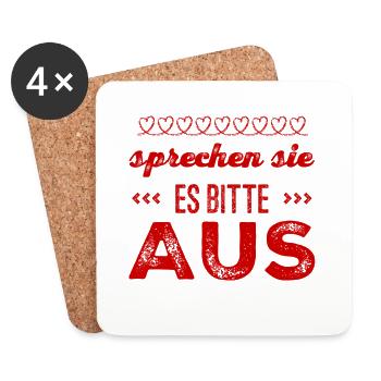 sagen sie es laut - Untersetzer (4er-Set) - Weiß - Vorne