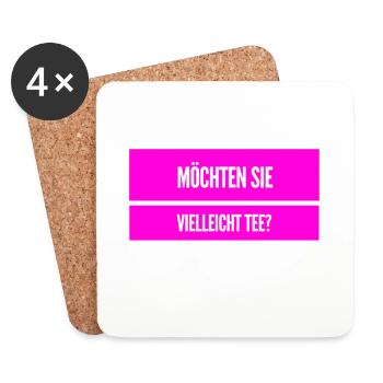 möchten sie Tee? - Untersetzer (4er-Set) - Weiß - Vorne
