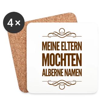 ich habe einen witzigen Namen - Untersetzer (4er-Set) - Weiß - Vorne