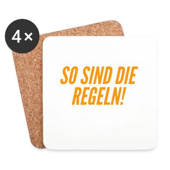 Regeln sind gut - Untersetzer (4er-Set) - Weiß - Vorne
