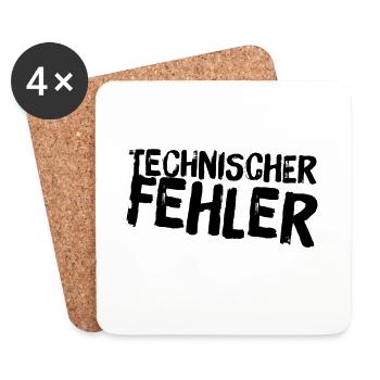 technischer Fehler - Untersetzer (4er-Set) - Weiß - Vorne