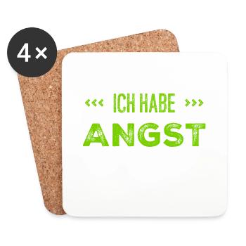 ich fühle Angst - Untersetzer (4er-Set) - Weiß - Vorne