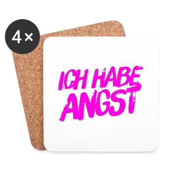 ich spüre Angst - Untersetzer (4er-Set) - Weiß - Vorne