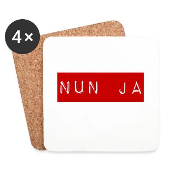nun ja - Untersetzer (4er-Set) - Weiß - Vorne