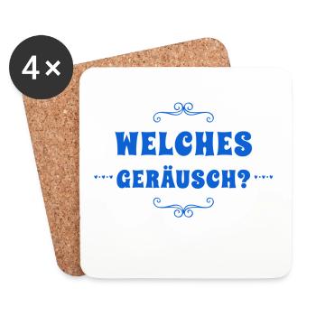 welches Geräusch? - Untersetzer (4er-Set) - Weiß - Vorne