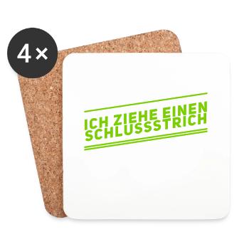 einen Schlussstrich ziehen - Untersetzer (4er-Set) - Weiß - Vorne