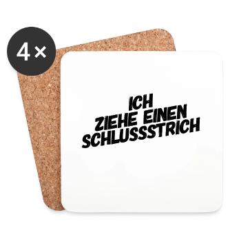 ich ziehe einen Schlussstrich - Untersetzer (4er-Set) - Weiß - Vorne