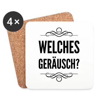 ich habe nichts gehört - Untersetzer (4er-Set) - Weiß - Vorne
