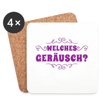 war da ein Geräusch? - Untersetzer (4er-Set) - Weiß - Vorne