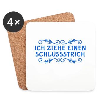 ich schließe damit ab - Untersetzer (4er-Set) - Weiß - Vorne