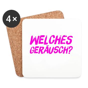 habt ihr was gehört? - Untersetzer (4er-Set) - Weiß - Vorne