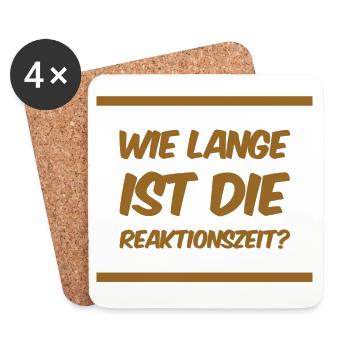 wie schnell wird reagiert? - Untersetzer (4er-Set) - Weiß - Vorne
