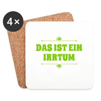 Irrtum - Untersetzer (4er-Set) - Weiß - Vorne