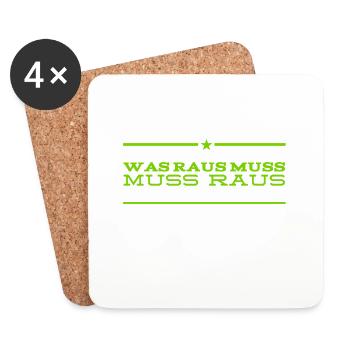 es will jetzt raus - Untersetzer (4er-Set) - Weiß - Vorne