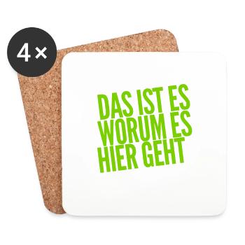 das ist der Grund - Untersetzer (4er-Set) - Weiß - Vorne