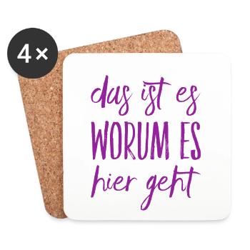 das ist das Motiv - Untersetzer (4er-Set) - Weiß - Vorne