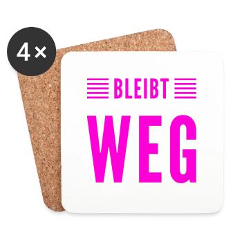 kommt bitte nicht näher - Untersetzer (4er-Set) - Weiß - Vorne