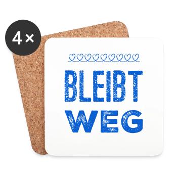 kommt nicht näher - Untersetzer (4er-Set) - Weiß - Vorne