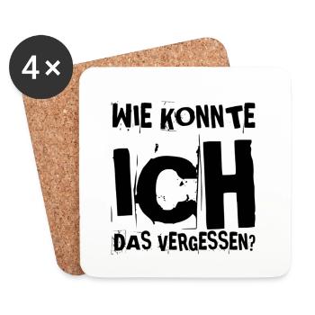 wie konnte ich das vergessen? - Untersetzer (4er-Set) - Weiß - Vorne