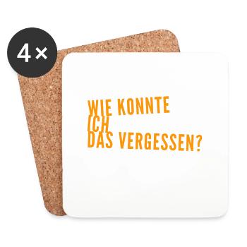 ich bin verwirrt - Untersetzer (4er-Set) - Weiß - Vorne
