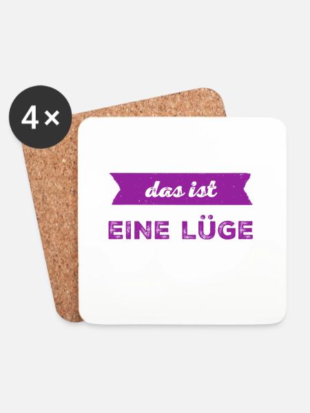 Lügen sind blöd - Untersetzer (4er-Set) - Weiß