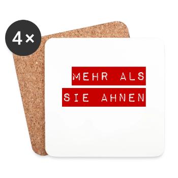 mehr als sie glauben - Untersetzer (4er-Set) - Weiß - Vorne