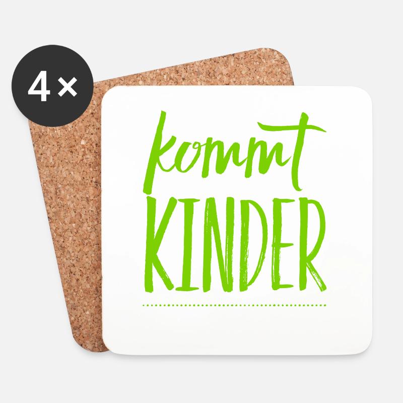 los geht es - Untersetzer (4er-Set) - Weiß
