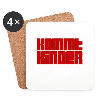 auf geht es - Untersetzer (4er-Set) - Weiß - Vorne