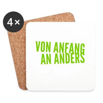 ich bin anders - Untersetzer (4er-Set) - Weiß - Vorne