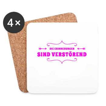 verstörende Erinnerungen - Untersetzer (4er-Set) - Weiß - Vorne