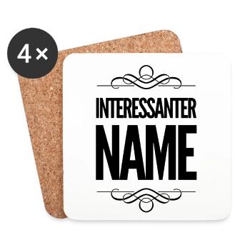 Toller Name - Untersetzer (4er-Set) - Weiß - Vorne