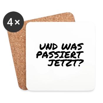 was kommt denn jetzt? - Untersetzer (4er-Set) - Weiß - Vorne