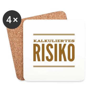 kalkuliertes Risiko - Untersetzer (4er-Set) - Weiß - Vorne