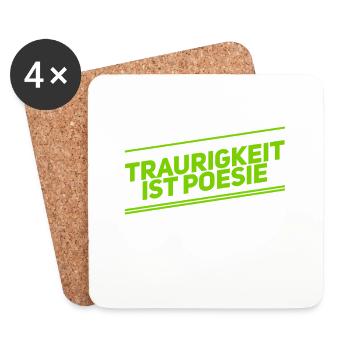 ich mag Trauer - Untersetzer (4er-Set) - Weiß - Vorne