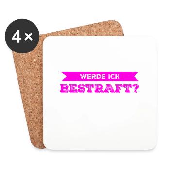 muss ich bestraft werden? - Untersetzer (4er-Set) - Weiß - Vorne