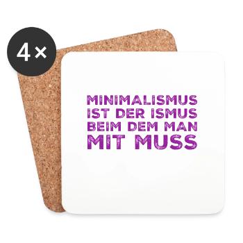 Minimalismus - Untersetzer (4er-Set) - Weiß - Vorne