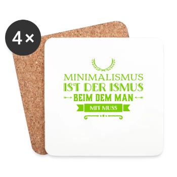 ich mag Minimalismus - Untersetzer (4er-Set) - Weiß - Vorne