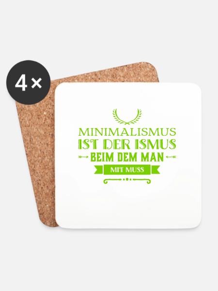 ich mag Minimalismus - Untersetzer (4er-Set) - Weiß