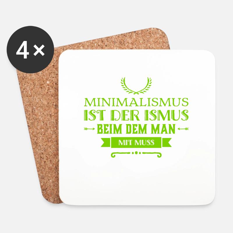 ich mag Minimalismus - Untersetzer (4er-Set) - Weiß