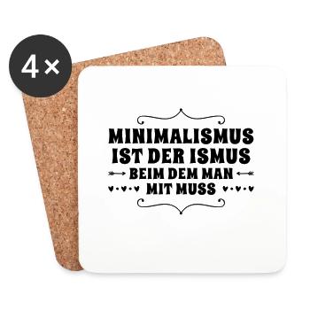 ich mag es minimalistisch - Untersetzer (4er-Set) - Weiß - Vorne