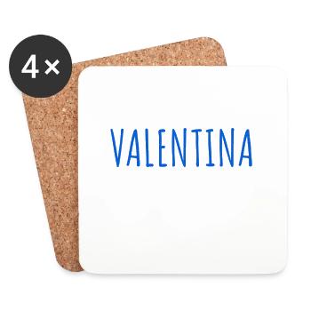 ich bin eine Valentina - Untersetzer (4er-Set) - Weiß - Vorne