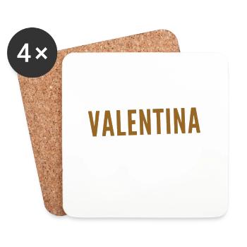 vor dir steht eine Valentina - Untersetzer (4er-Set) - Weiß - Vorne