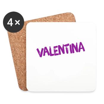 so sieht eine Valentina aus - Untersetzer (4er-Set) - Weiß - Vorne