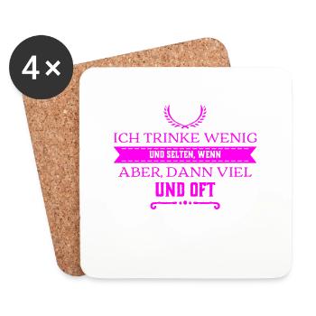 so sind meine Trinkgewohnheiten - Untersetzer (4er-Set) - Weiß - Vorne
